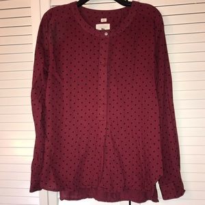 Loft polka dot blouse